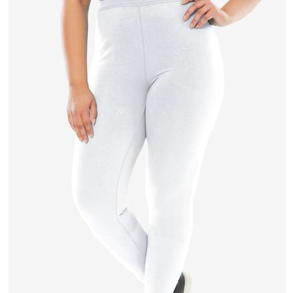 Woman Within | Pants u0026 Jumpsuits | Brand New Still In Plastic Package Woman  Within White Leggings Sz X 2224 | Poshmark
